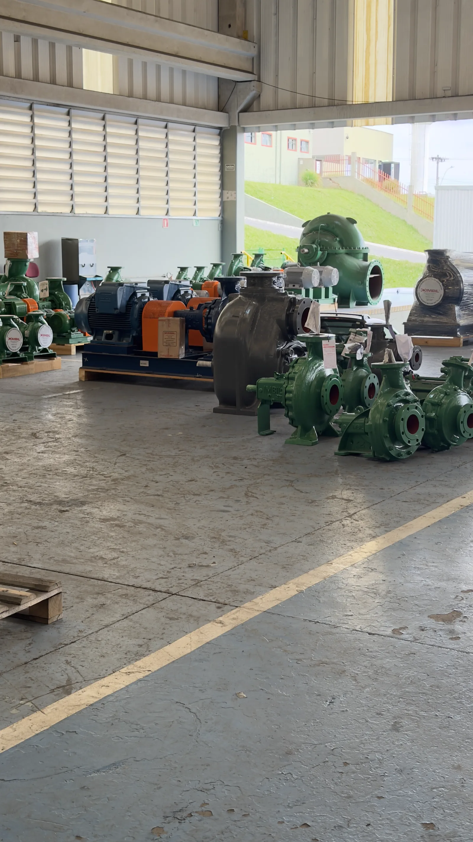 Detalhe técnico de bomba para inspeção